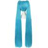 Blue Straight Hair Detachable Hatsune Miku Cosplay Anime Heat Resistant Synthetic Wig Birthday Gift Anime Party