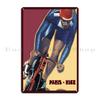 PARIS ROUBAIX Vintage Abstrakter Radsport Druck Giro D Italia Retro Passo Dello Stelvio Radfahren Metallblechschild Poster