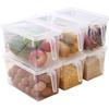 Durable Plastic Kitchen Fridge Rack Holder Clear 5L Cupboard Drawer Organizer Storage Bin Fridge Organizer