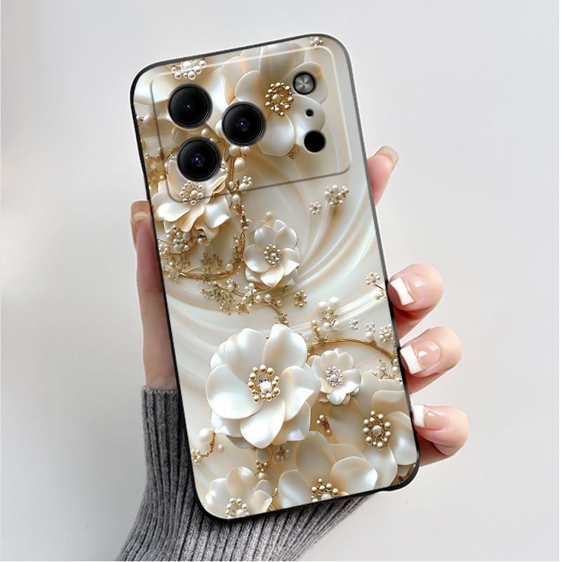 For Doogee Note 56 Case Luxury Fashion Butterfly Flowers Black Soft TPU Silicone Phone Cover for Doogee Note56 Shockproof Casing
