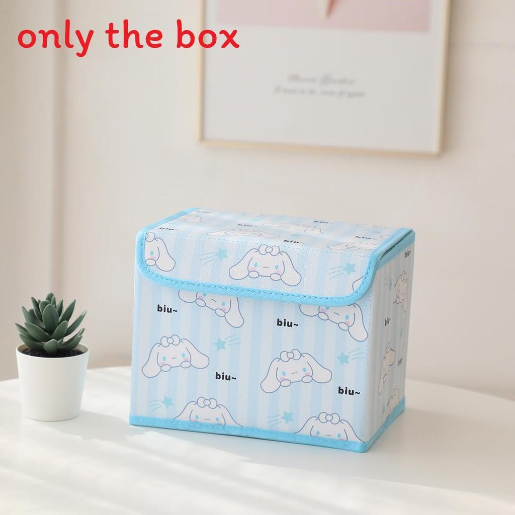 Hello Kitty Kuromi Cinnamoroll Melody Gittermuster Faltbare Klapp-Aufbewahrungsbox für Büro und Schlafzimmer
