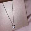 Ins Minimalist Female Collares Chain  Sterling Silver Animal Rabbit Pendant Necklace For Women 45cm Chain Choker  Gift