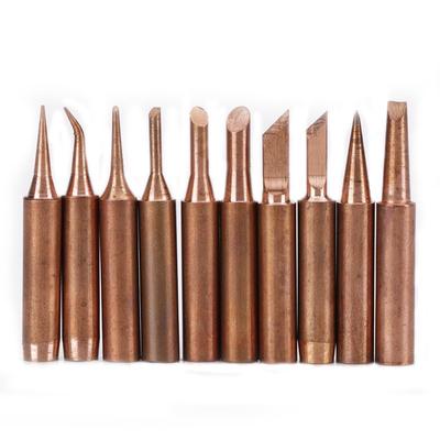 10PCS Reines Kupfer Reparatur Schweißen Werkzeuge Universal 936 900M-TK 900M-TB 900M-TI Löten Station Lötkolben Spitze Stachel