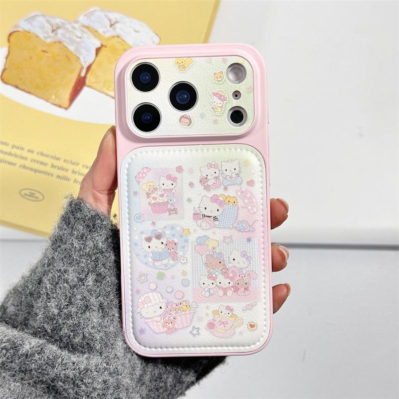 

Gradient Cat Stickers for iPhone 17/16 Pro Max/15/14 - Girly Heart Design iPhone 17 Pro Max