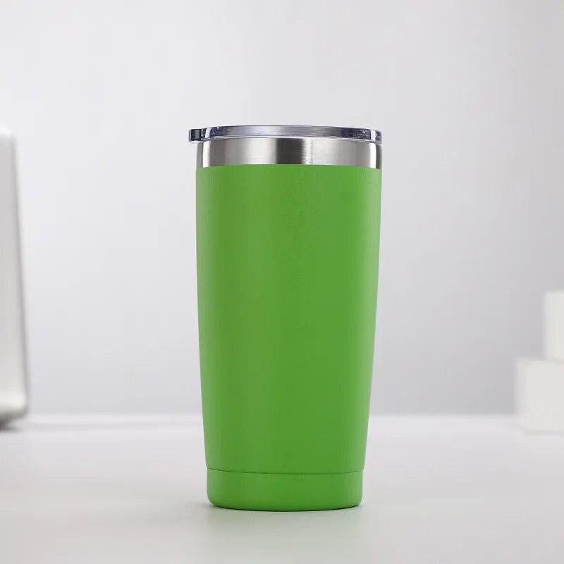 20oz Termoska Vakuové hrnky na kávu do auta Dvoustěnný izolovaný cestovní hrnek Nerezový hrnek Přenosný termální hrnek na kávu