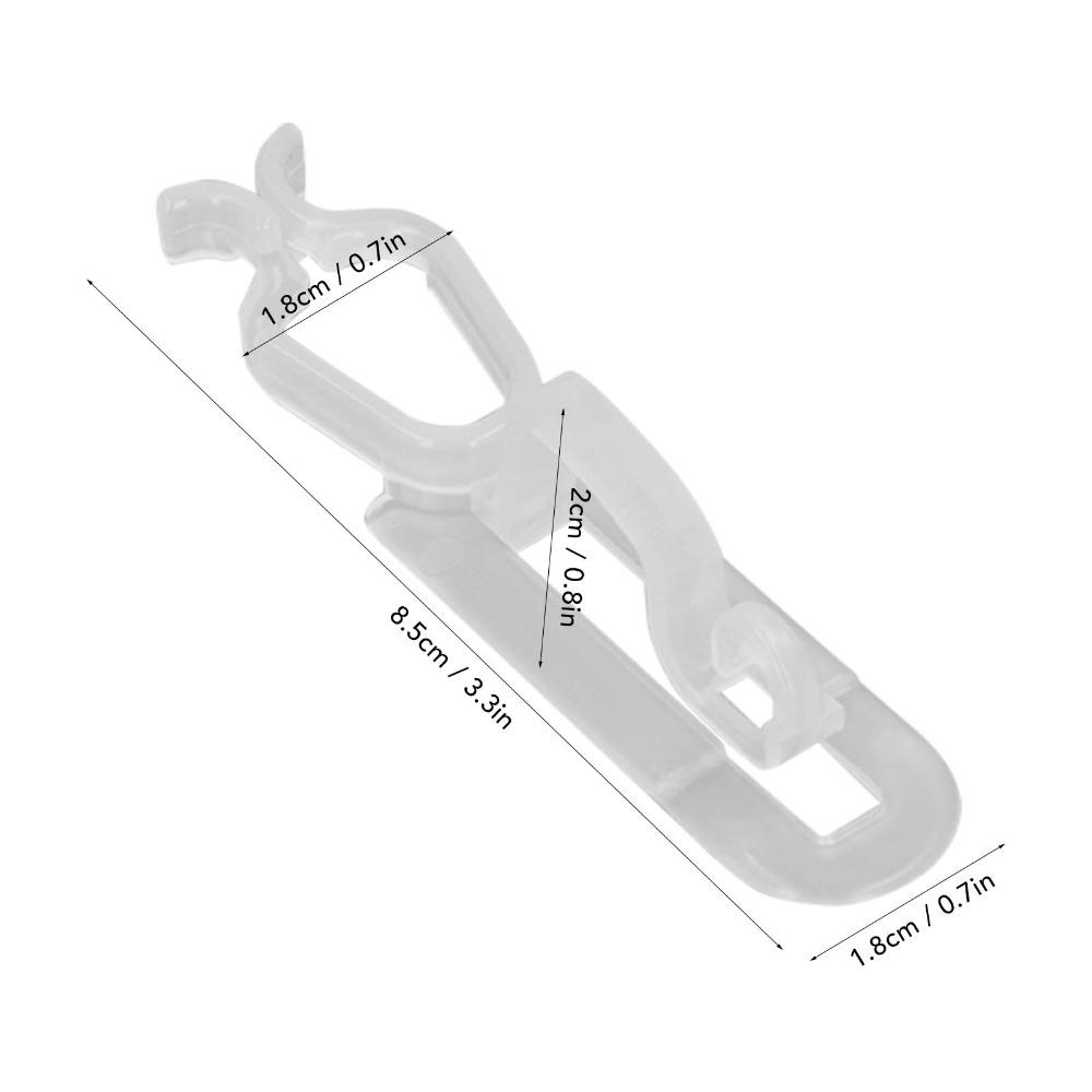 60Pcs Waterproof Roof Christmas Light Clips 1.8 X 2 X 8.5cm Outdoor Light Clips  Shingle Application