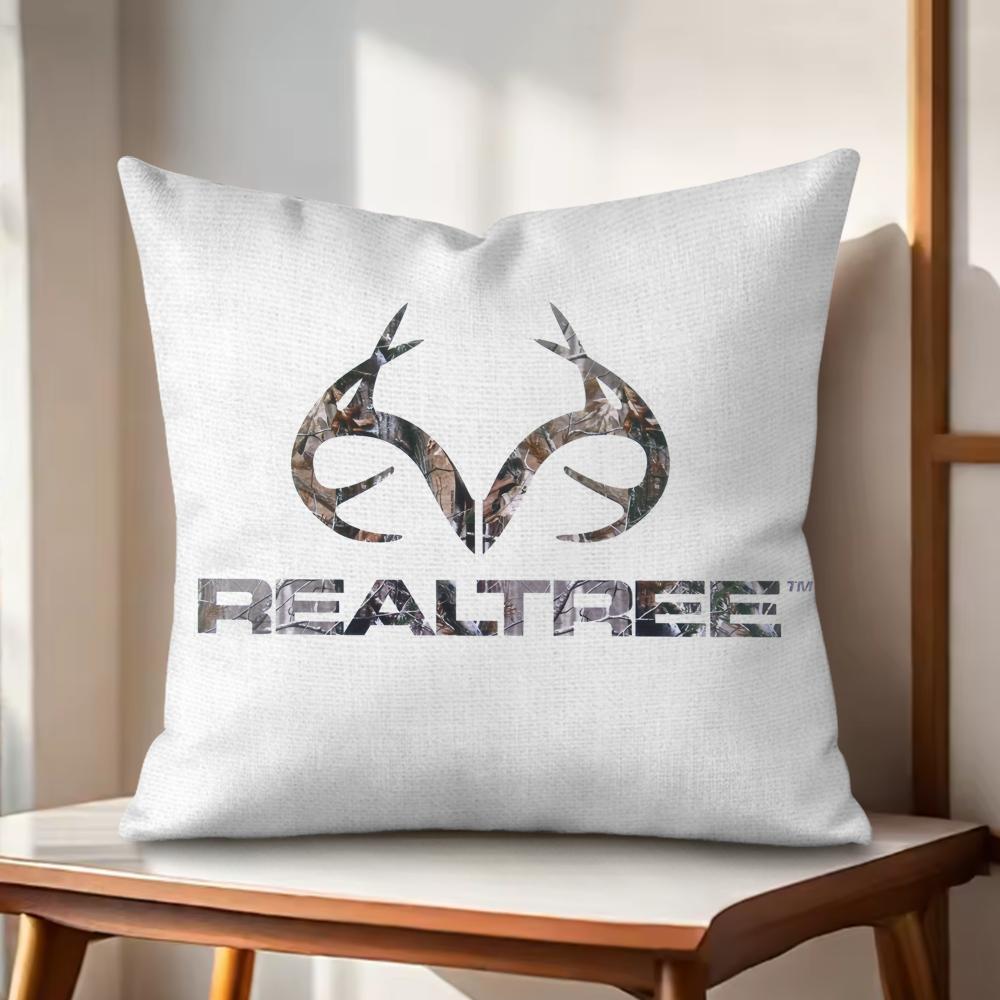 

Cool RRealtree Cushion Cover Natural Linen Organic Fabric DoubleSided Printing Couch Pillow Covers Home Decor 30x30cm