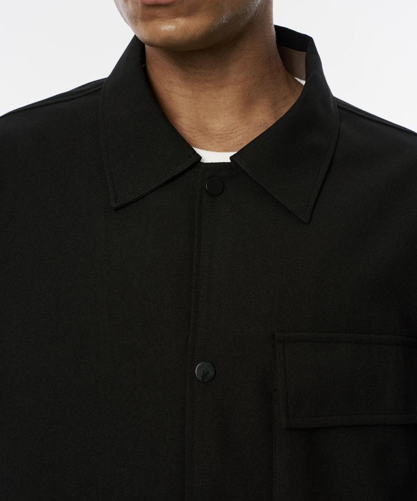 CODEMORPH Wool-Like Shirt Jacket Black