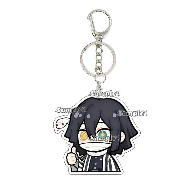 

Cartoon Kochou Shinobu Nezuko Tsuyuri Q Version Anime Acrylic Keychain Ornaments Bag Keyrings Jewelry Backpack Charm Gifts Toys about 5cm