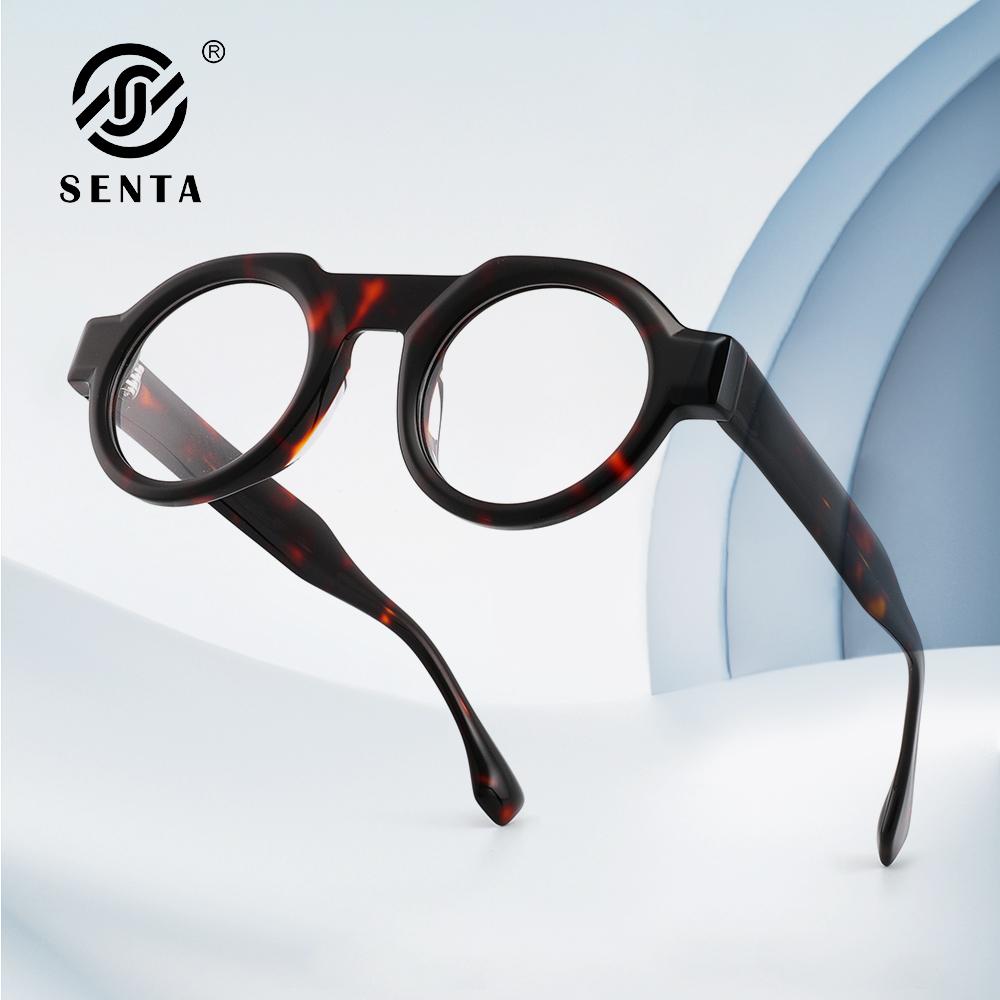 Fashion Retro Round Acetate Glasses Frames Men Women 2025 New In Optical Frames Round Polarized Sunglasses Men Outdoor Eyewear