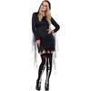 Fever Womens/Ladies Grim Reaper Halloween Hooded Costume Dress