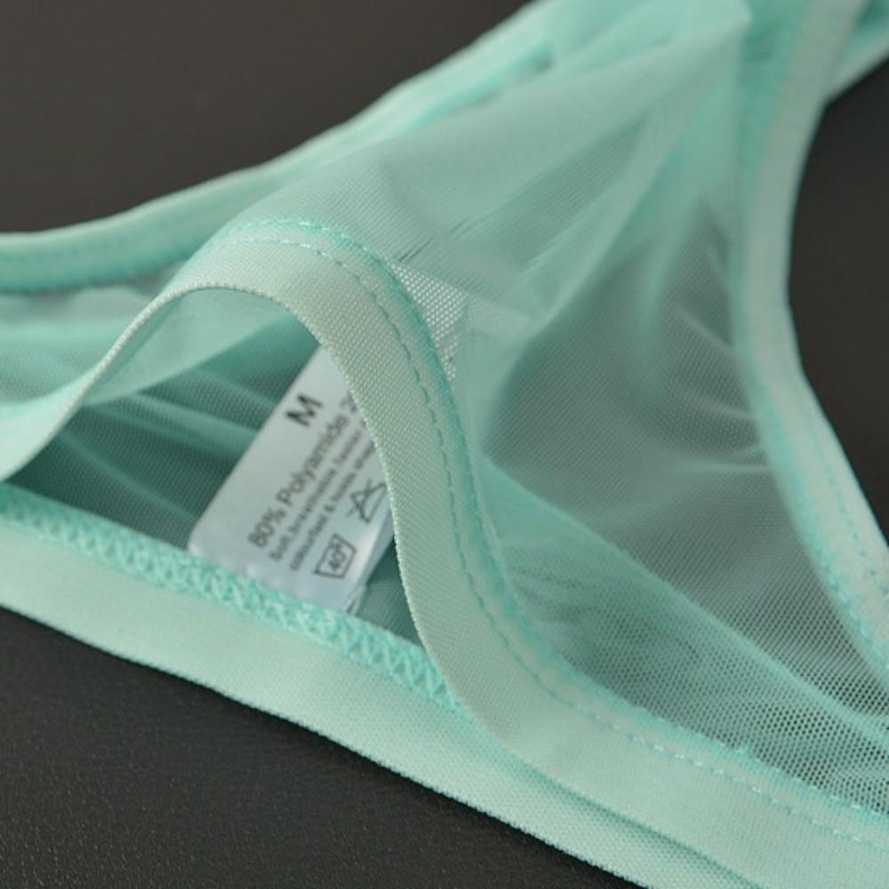 U Convex Men's Thong Intimate Wear Mesh Briefs Fashion Transparent Underpants Male