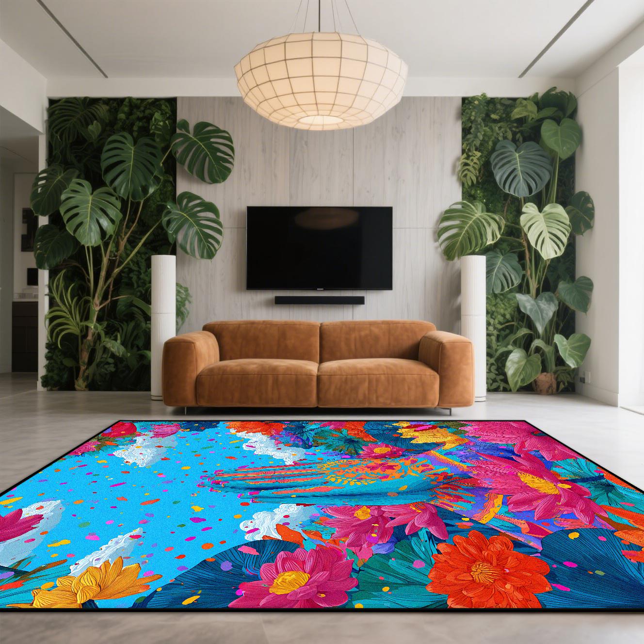 Modern Abstract Large Living Room Rugs