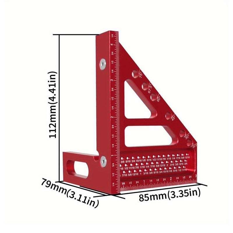Multiangle Square Square Ruler Aluminum Alloy High Precision 3D Protractor Sturdy Versatile Woodworking Square Tool For