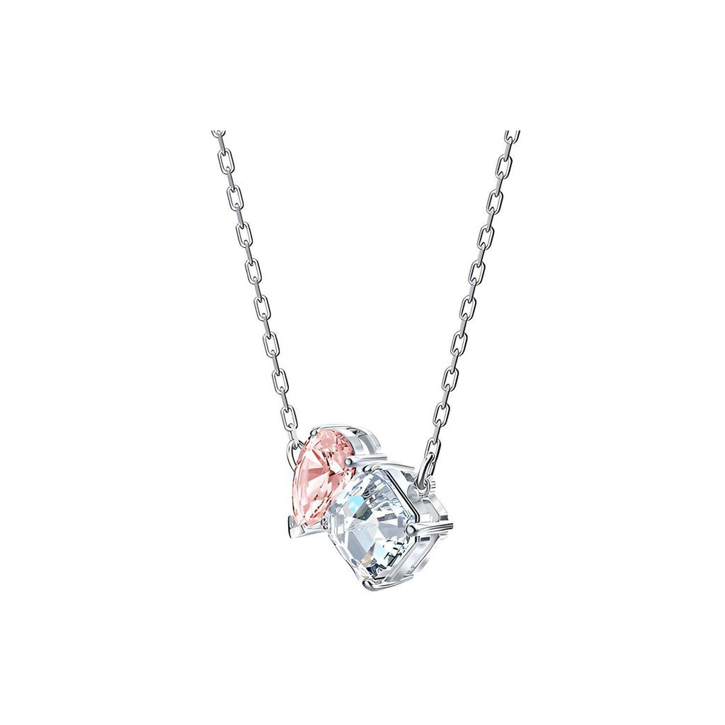 Swarovski Attract Seelenkristall Halskette Damen Halsketten Rosa Silber 5517115