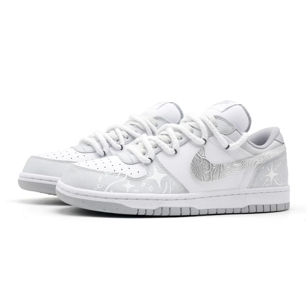 Nike Big Low Planet Falling Low top Skateboard Shoes Men's Black Gray 355152-106(Team1576-)