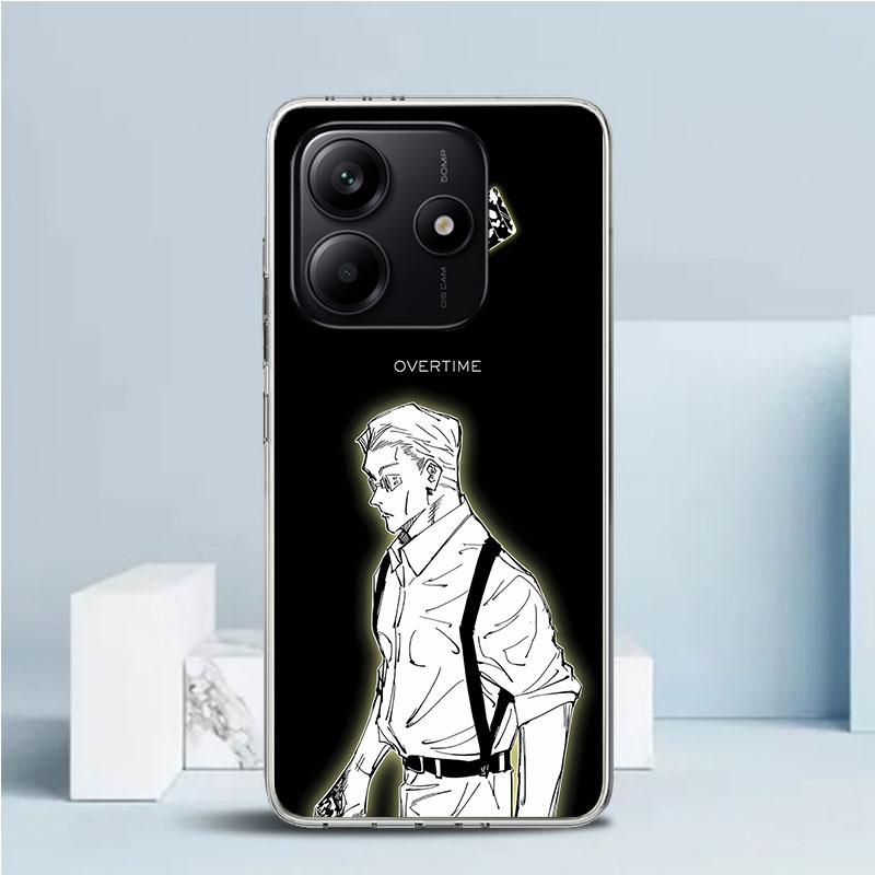 Kaisen J-Jujutsu Art Phone Case For Xiaomi Redmi Note 15 14 14S 13 12S 12 Pro Plus 11S 11 11T 11E 10S 10 + Soft TPU Back Cover R