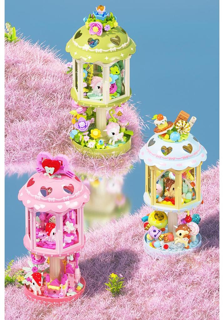 Cross-Border Symphony Lighthouse Building Set: Creative Night Light Toy for Girls