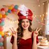 Accessory for Stage Shows Indian Sultan Hat, Shiny Sequins Feather Plume Cap, Novelty Arabian Comfortable Soft Lining Sequin Hat Prince Costume Dress