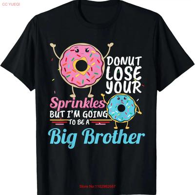 Donut Sprinkles Big Bro Gender Reveal Pregnancy Baby T Shirt Vintage Stretched Comfortable Slightly Breathable Soft
