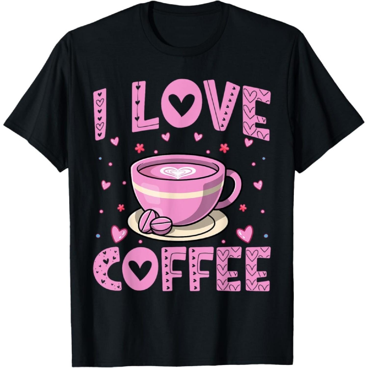 Я люблю кофе - Забавная футболка для любителя кофе, зависимого от кофеина S