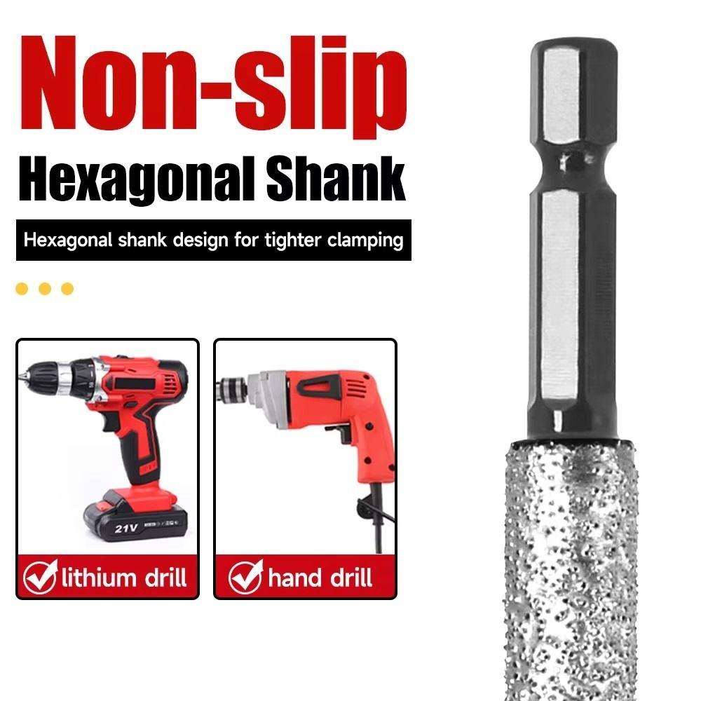 Hexagonal Shank Dry Ceramic Tile Hole Saw Granite Hand Tool  for Drilling and Grinding
