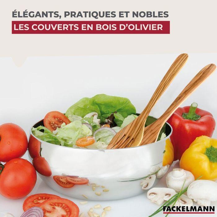Ustensiles de cuisine - fackelmann - couverts à salade - bois d'olivier - 30 cm - lot de 2 pièces