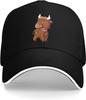 Süße junge Stier Cartoon Grafik Baseballkappe Lustige Tier Trucker-Mütze Outdoor Golfkappen für Männer Frauen