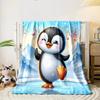 Dancing Penguin Joy Print Blanket Soft and Cozy Perfect for the Living Room Bed Sofa or a Nap,gift