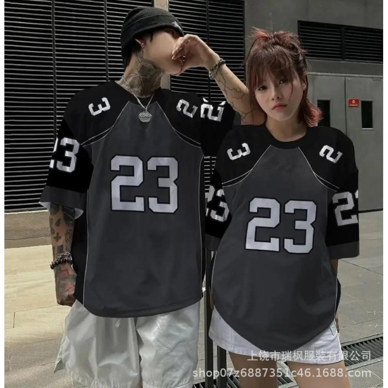 Mens Oversized Streetwear Hip Hop Graphic Tee - Loose Fit Cotton Short Sleeve T-Shirt Fall