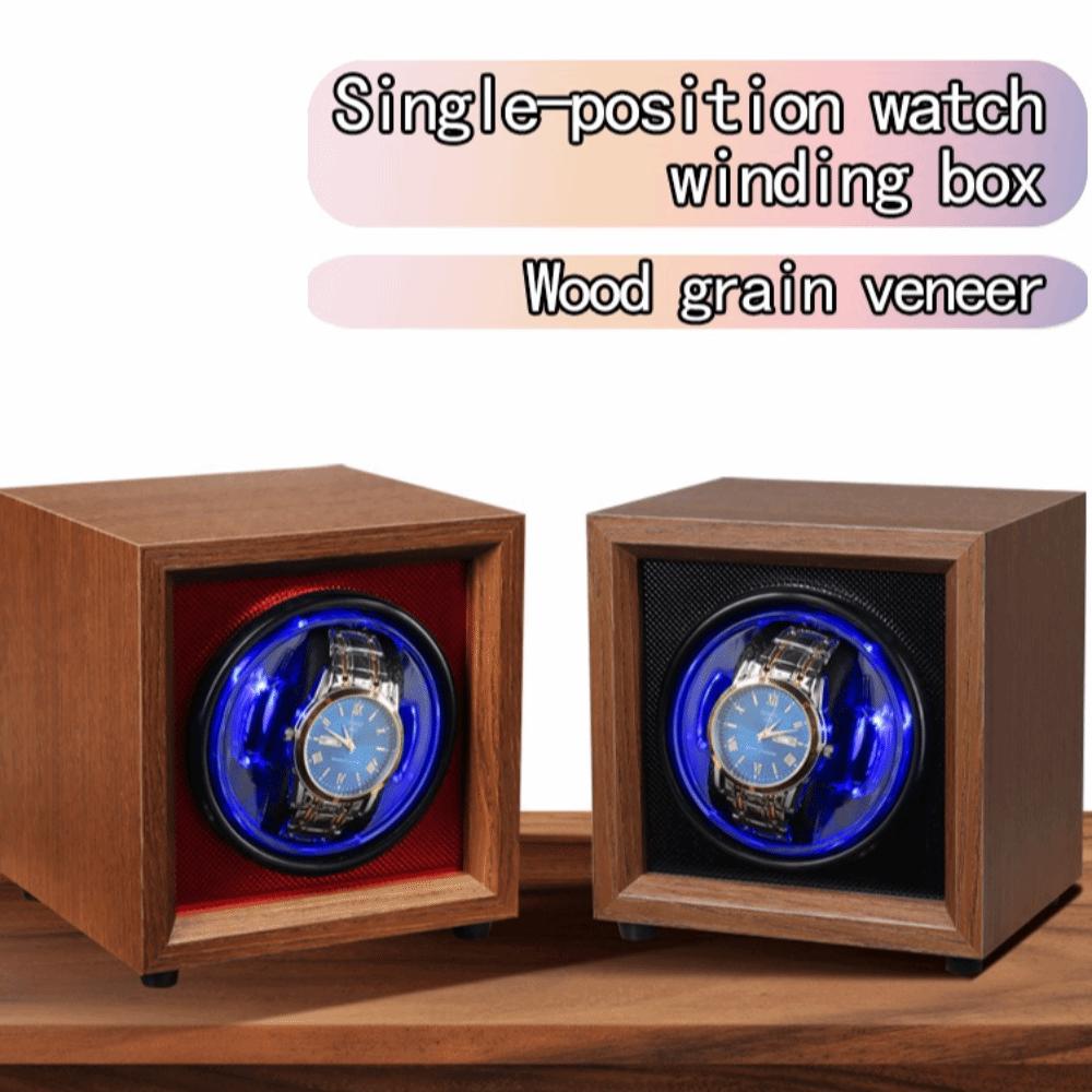 USB-Strom Automatischer Uhrenbeweger Holzgehäuse Elektrischer Uhrenrotator Drehende Uhrenbox Büro