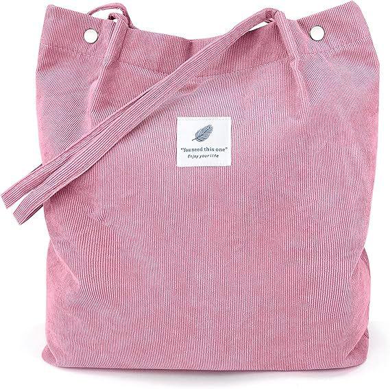 Женская вельветовая холщовая сумка через плечо 2025 Большая универсальная простая сумка в корейском стиле для студентов 1070₽