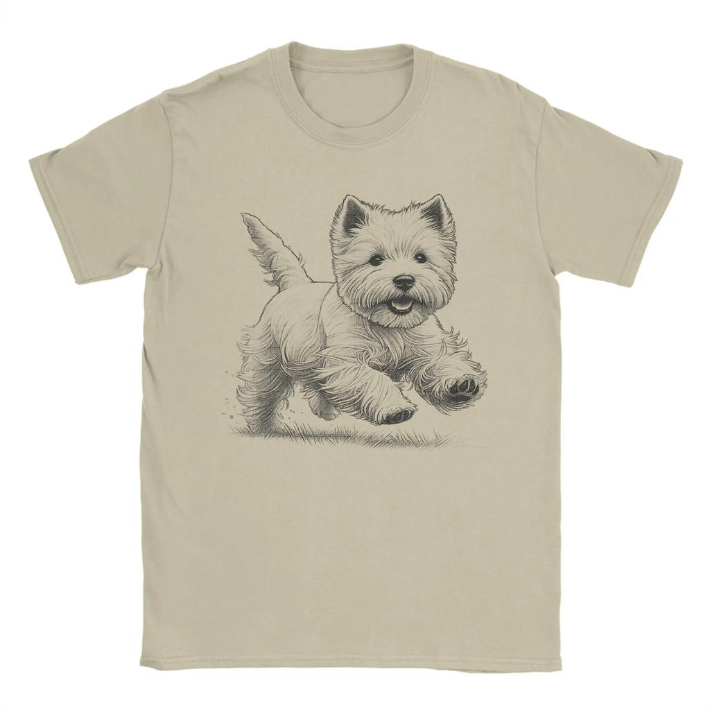 West Highland White Terrier Westie Dog Running T Shirt Summer Harajuku Tshirts Unisexs Plus Size 5xl Tees Short Sleeve Tops