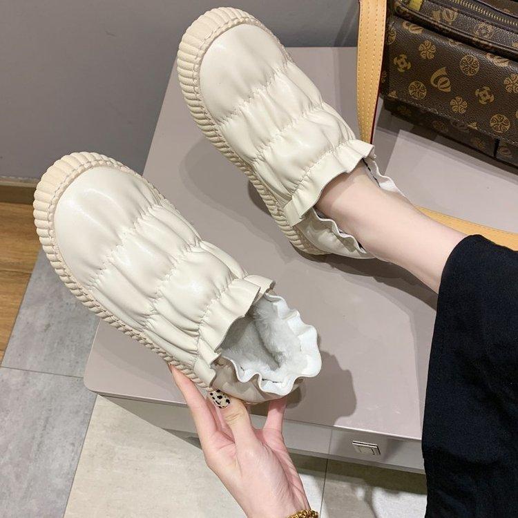 Zapatos planos de volantes para mujeres invierno plus velvet thickened Lazy  Shoes Un pedal comprar a buen precio — entrega gratuita, reseñas reales con  fotos — Joom