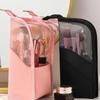1 Pc Portable Stand  Empty Cosmetic Bag Travel Toiletry Bag Zipper Makeup Brush Organizer Bag(Only Empty Bags Not Including Others)