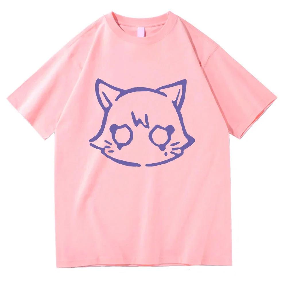 Cute Genshin Impact Scaramouche Cat T Shirt Funny Women Clothing Harajuku Summer Tops Vintage Unisex Graphic T Shirts