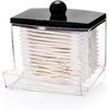 Tbestmax 10oz Qtip Holder Dispenser Big Clear Bathroom Organizer Accessories Decor for Storage-Qtips Cotton Ball Holder Apothecary Jars, Cotton