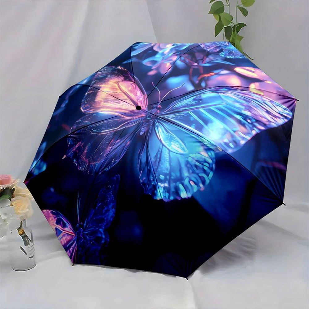 1pc Automatic Open/Close Umbrella with Vibrant /Purple/Pink/Pinkish-/Pinkish-Purple/Pinkish-/Pinkish-Purple/Pinkish-/Pinkish-/