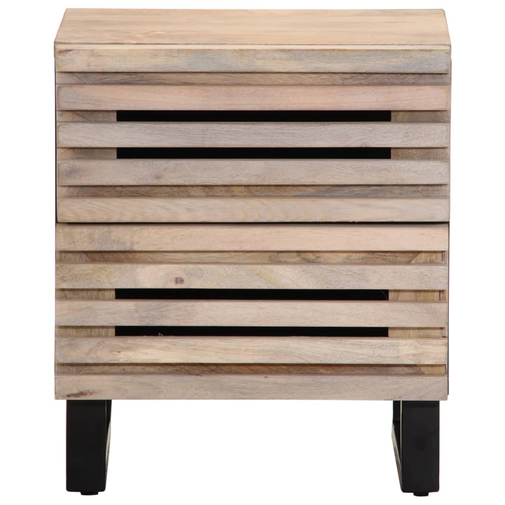 Nightstand 40 x 34 x 46 cm Bleached Solid Mango Wood