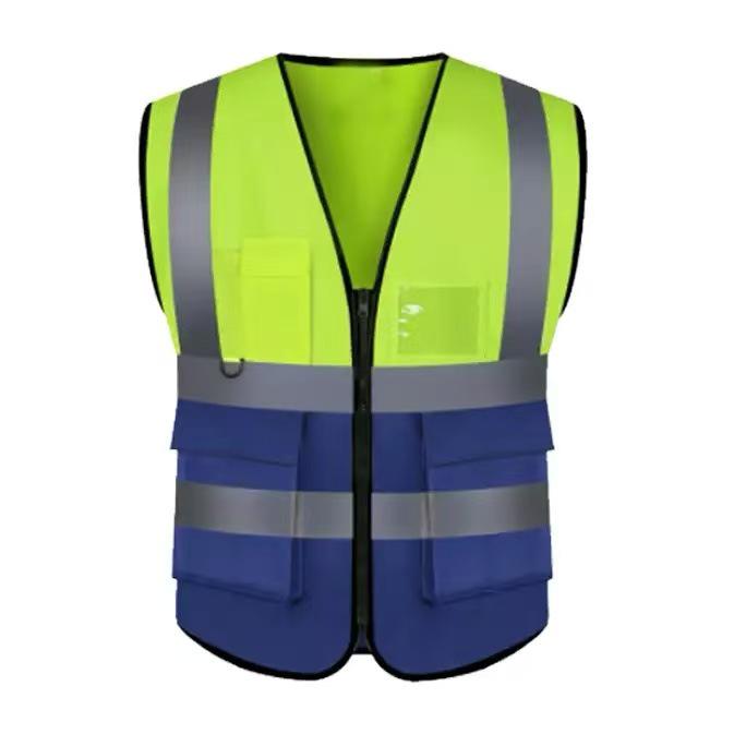 Reflective Safety Vest for Construction, Traffic, and Sanitation Workers – Fluorescent Jacket with Print
