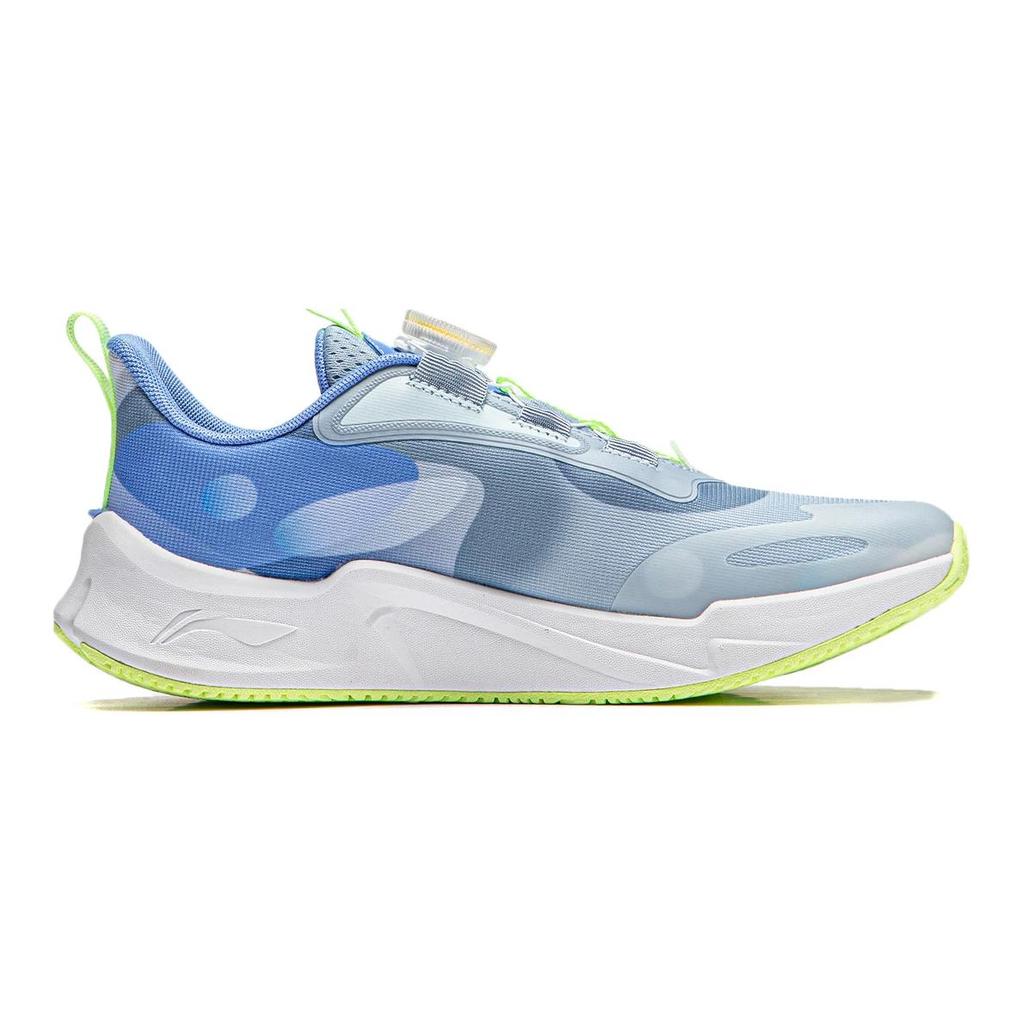Li Ning Kids Qiang Yue Synthetic Leather Fabric Comfortable Versatile Shock Absorbing Wear Resistant Low Top Running Shoes YKCU026-3