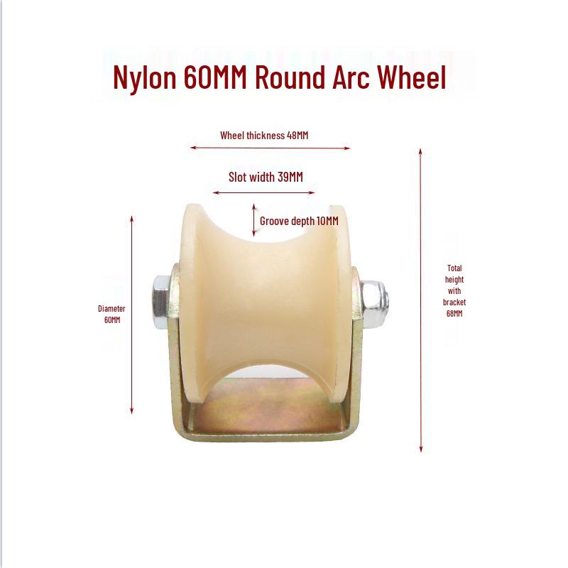 Plastic Nylon V-Groove & U-Groove Pulley for Sliding Door Trolley and Steel Wire Rope