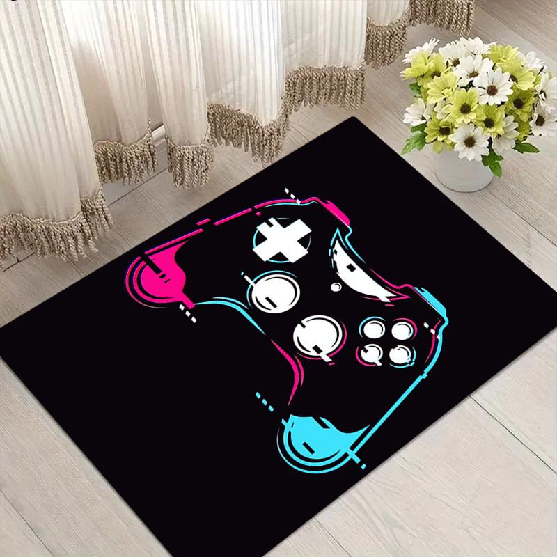 

1pc Game controller Print, Design Indoor Area Rug - Soft, Anti-Slip, and Durable Gaming Room Decor for Bedroom, Living Room 60cm by 90cm