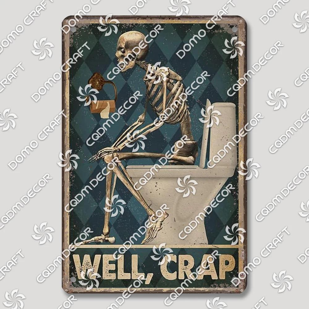Vintage Retro Metal Tin Signs  Cute Owl Pig Cat and Funny WC Posters for Bathroom Mall BBQ Cafe Bar Pub Wall Decor