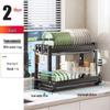 Chuyi Ba Kitchen Dish Drying Rack - Countertop 2-Tier Storage