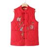 Women's Plus Size Thickened Down Cotton Vest for Autumn/Winter - Sleeveless Jacket for Middle-Aged and Elderly