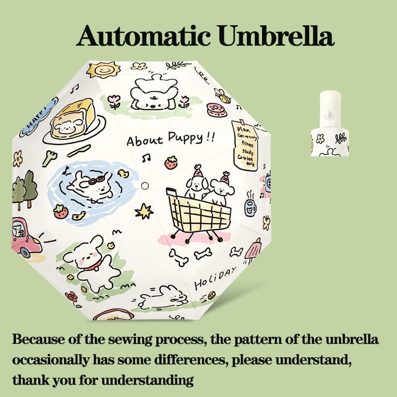UV sunshade umbrella,Cute Dog Party,Portable folding umbrella,Large area adult umbrella,ultraviolet-proof,Insulation and cooling