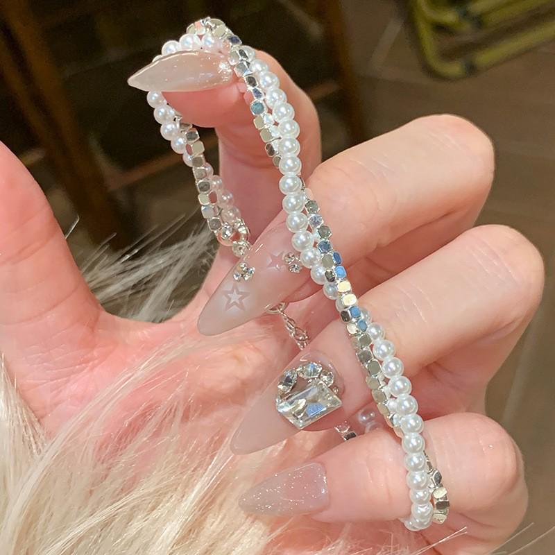 Korean Pearl & Sterling Silver Beaded Bracelet: Non-Fading, Summer Women's High-End Jewelry.