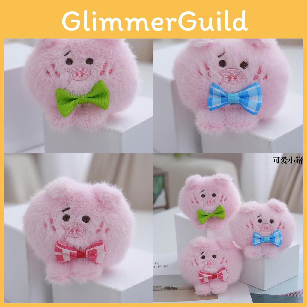 Sweet Adorable Pig Plush Toy With Bow Tie Keychain Perfect For Kids Collectors And