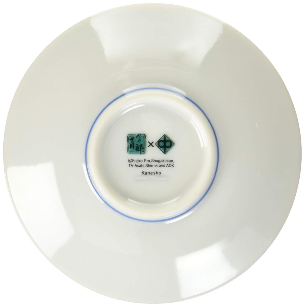 Doraemon" Kutani Ware Small Plate, Mokume-style Plum Blossom Design, 008146